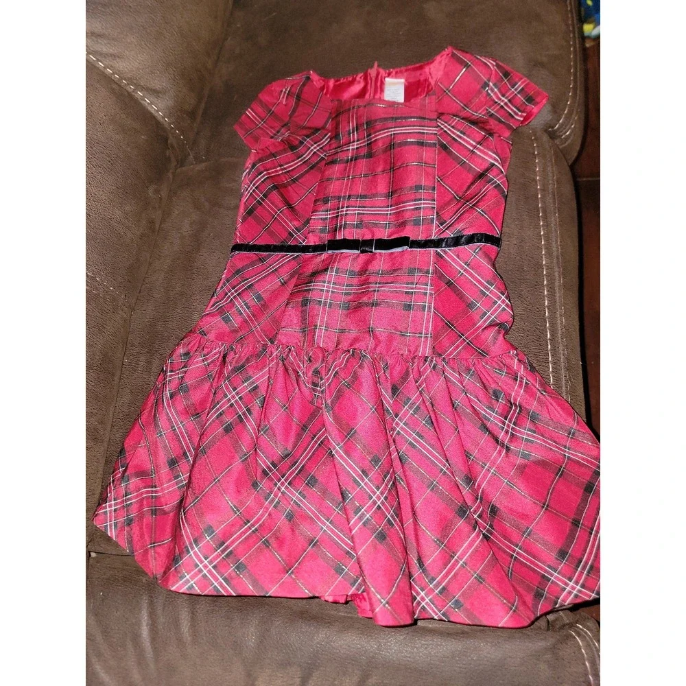 Gymboree very‎ merry holiday Christmas red plaid dress size 7